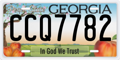 GA license plate CCQ7782