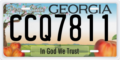 GA license plate CCQ7811
