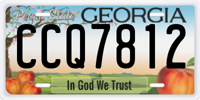 GA license plate CCQ7812