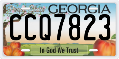 GA license plate CCQ7823