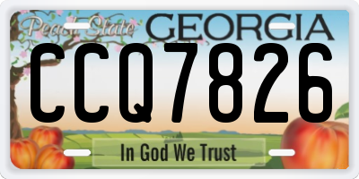 GA license plate CCQ7826