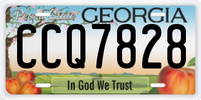 GA license plate CCQ7828