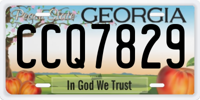 GA license plate CCQ7829