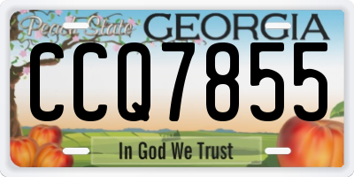 GA license plate CCQ7855