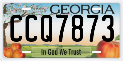 GA license plate CCQ7873