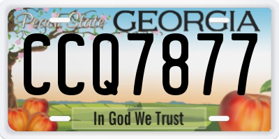 GA license plate CCQ7877