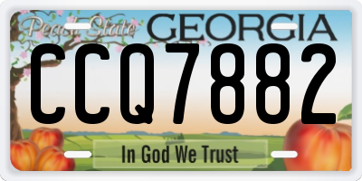 GA license plate CCQ7882