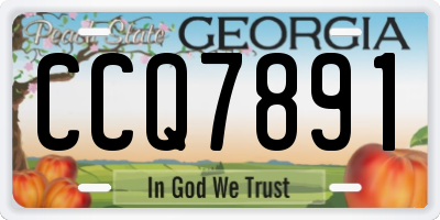 GA license plate CCQ7891