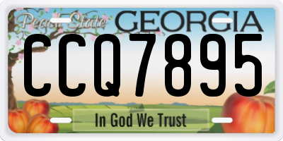 GA license plate CCQ7895