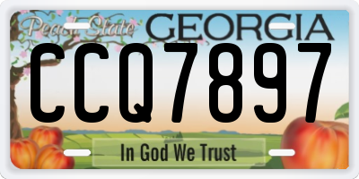 GA license plate CCQ7897