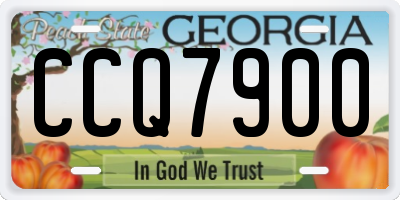 GA license plate CCQ7900