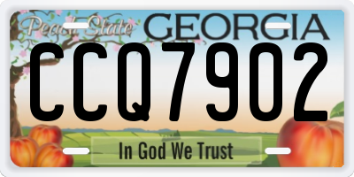 GA license plate CCQ7902
