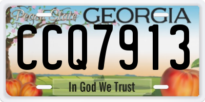 GA license plate CCQ7913