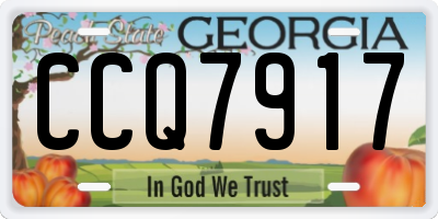 GA license plate CCQ7917
