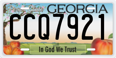 GA license plate CCQ7921