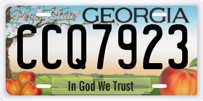 GA license plate CCQ7923