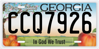 GA license plate CCQ7926