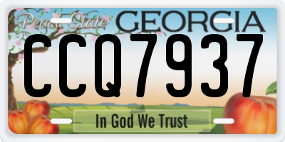 GA license plate CCQ7937