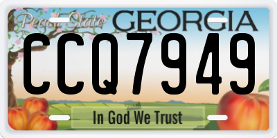 GA license plate CCQ7949
