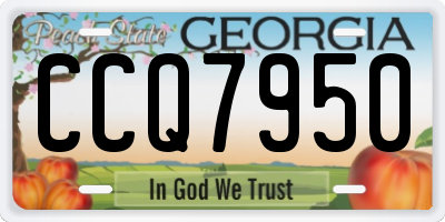 GA license plate CCQ7950