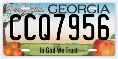 GA license plate CCQ7956