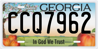 GA license plate CCQ7962
