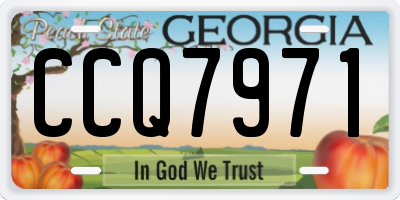GA license plate CCQ7971
