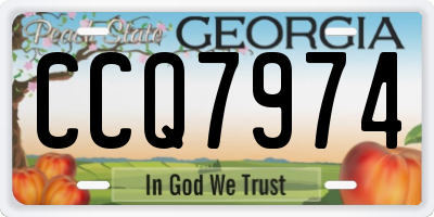 GA license plate CCQ7974