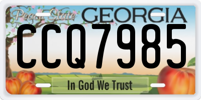 GA license plate CCQ7985