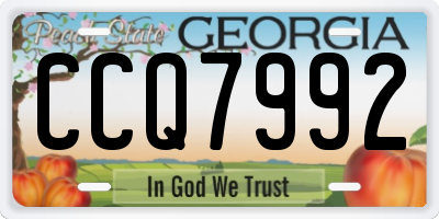 GA license plate CCQ7992