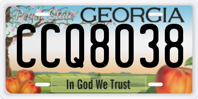 GA license plate CCQ8038