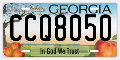 GA license plate CCQ8050