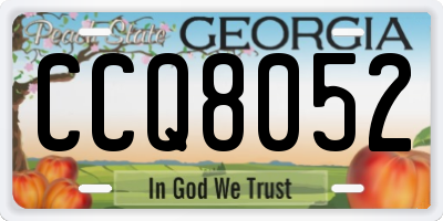 GA license plate CCQ8052