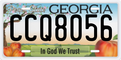 GA license plate CCQ8056