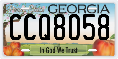 GA license plate CCQ8058