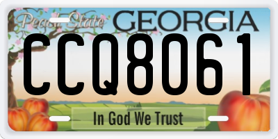 GA license plate CCQ8061