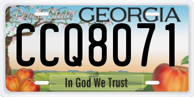 GA license plate CCQ8071