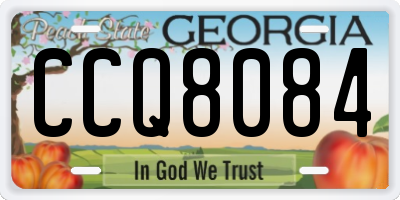 GA license plate CCQ8084