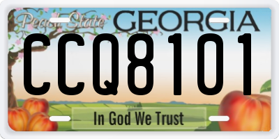 GA license plate CCQ8101