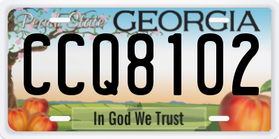 GA license plate CCQ8102