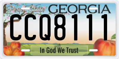 GA license plate CCQ8111
