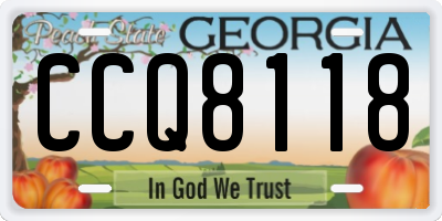 GA license plate CCQ8118