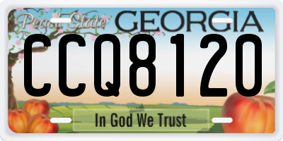 GA license plate CCQ8120