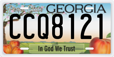GA license plate CCQ8121