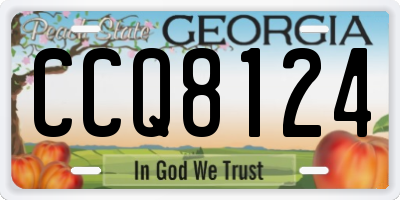 GA license plate CCQ8124