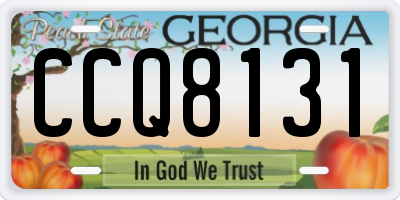 GA license plate CCQ8131