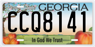 GA license plate CCQ8141
