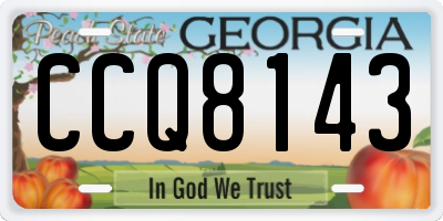 GA license plate CCQ8143