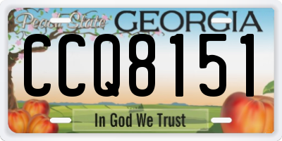 GA license plate CCQ8151