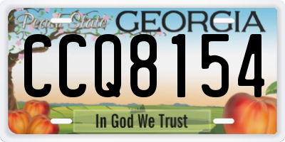 GA license plate CCQ8154